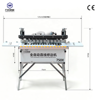 Machine de découpe de chants entièrement automatique WANJIA 750X certifiée CE, conception anti-poussière, équipement de découpe de chants pour panneaux de bois pour petites usines