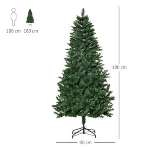 HOMCOM Árbol de Navidad Artificial Plegable con Base Extraíble 180cm-Verde - Product Image 3