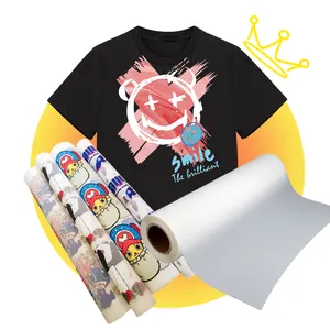 Fashion heat transfer t-shirt printing sticker dtf film double side printing hot peel roll dtf pet film