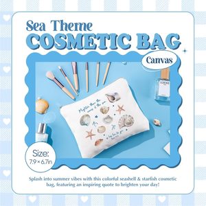 KAMI 8 piezas Regalos de Cumpleaños con Temática Oceánica para Mujeres, Cestas de Regalo para el Día de la Madre con Bolsa de Mano con Diseño de Conchas Marinas para Ella - Product Image 6