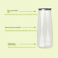 Bouteilles de boissons froides jetables PET Soda Couvercles à tirette Utilisation commerciale pour 250ml/330ml/500ml Emballage de café de gâteau Écran de soie