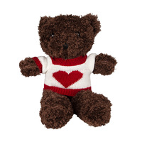 Boneka Beruang Teddy Sweater, Boneka Beruang Kecil, Boneka Kain, Poliester, Kapas PP, Mainan Plush Unisex 14 Tahun ke Atas, Grosir, Hadiah Ulang Tahun