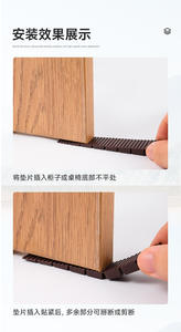 Coussinets de pied d'armoire en plastique trapézoïdal Coussinets de nivellement de meubles antidérapants pour armoires et armoires - Product Image 3