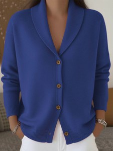 Giacca in Maglia Personalizzabile da Donna con Risvolto, Vestibilità Ampia, Morbida sulla Pelle, Maniche Lunghe, Ideale per Shopping, Weekend, Vacanze e Look Urbano - Product Image 2