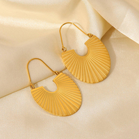 Boucles d'oreilles Design en acier inoxydable plaqué or 18K, Non terni et imperméable, accessoires bijoux pour femmes