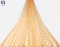 Tulle perlé coloré personnalisé pour tissu de dentelle 3D de mariée, supporte la production de plusieurs couleurs