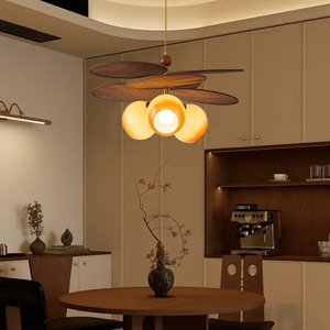 Vintage Style Pendant <b>Light</b> Round Multi Head Led Chandelier For Home Dining Room Bedroom Decorative Lighting - Product Image 3