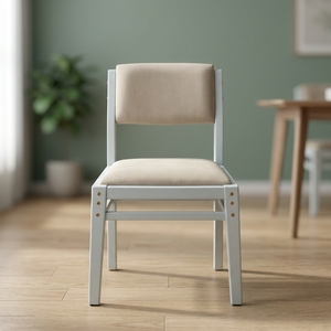 Chaise de salon moderne en bois, dossier solide, design minimaliste, mobilier de maison - Product Image 4