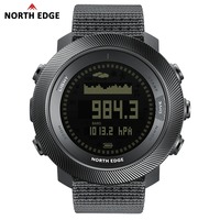 Montre de plongée numérique NORTH EDGE APACHE-D, boîtier en fibre de carbone, altimètre, baromètre, boussole, heure mondiale, étanche 100 m, montre de sport