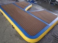 Plateforme flottante gonflable 3m x 2m pour jet ski avec matelas pneumatique, coussin EVA et anneaux en D