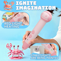 Kit de stylo 3D pour enfants, filament PCL basse température, rechargeable par USB, avec gabarits de dessin, moules, ensemble d'artisanat éducatif STEM DIY