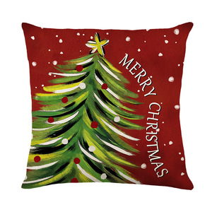 MU 2025 Joyeux Noël Housse de Coussin Lin Imprimé Salon Décoratif Sublimation Taie d'Oreiller Avec Fermeture Éclair - Product Image 5