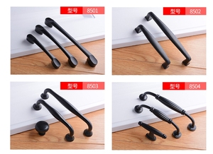 Pomo de aleación de zinc antiguo moderno estilo clásico Americano negro gran oferta manija tradicional para armario de cocina y cajón de armario - Product Image 2