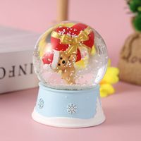 Décoration créative en résine, globe à neige, figurine en boule de cristal pour le bureau, la maison, le bureau ou comme cadeau