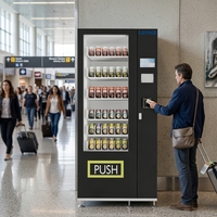 Distributeur automatique de boissons et de collations LERKE Slim Combo, système intelligent, distributeur automatique de nourriture en spirale avec paiement par carte de crédit