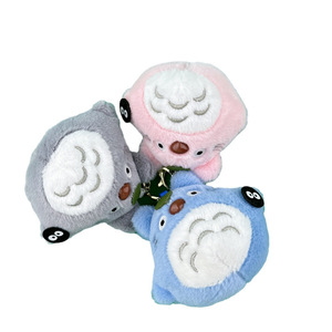 Porte-clés <span class=keywords><strong>Totoro</strong></span> style coréen, mignon, avec cape à motif <span class=keywords><strong>feuille</strong></span>, breloque animal en peluche, jouets en peluche boule de charbon, pour sacs à dos, chic, unisexe, rembourré en coton PP - Product Image 6