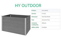 Jardinière DIY pour l'extérieur, série design, pot de fleurs pour patio, résistant aux insectes, emballé en carton, PVC/WPC/PE, nouveau style chinois