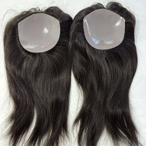 Système adhésif pour perruque en cheveux naturels pour <span class=keywords><strong>femme</strong></span>, avec base en silicone et base en soie, pour cheveux clairsemés, type 'Crab Liver' pour cheveux - Product Image 2