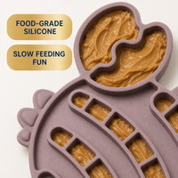Plateau d'alimentation lente pour animaux de compagnie en forme de crabe, en silicone, multi-compartiments, gamelle de puzzle, qualité alimentaire, anti-glouton, pour chiens et chats
