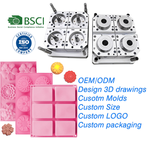 Khuôn làm xà phòng silicon thủ công tự làm bán buôn OEM ODM, hộp đựng xà phòng thủ công tùy chỉnh cho khuôn xà phòng hình vuông để làm xà phòng - Product Image 1