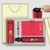 Entreprise cuir luxe A5 journal entreprises personnalisé carnet de notes coffret cadeau parapluie et stylo coffret cadeau