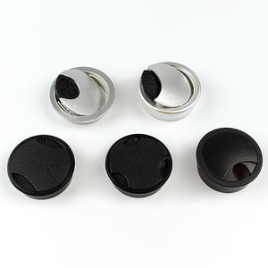 Office Desk Cable Management <b>Box</b> Cover Round Plastic Detachable Cable Routing Hole Minimalist Style Standing Type PP Material - Product Image 1