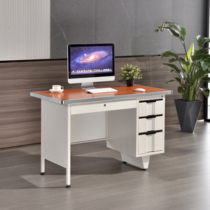Furnitur Kantor Sekolah Kualitas Tinggi Kayu Baja MDF 25Mm Meja Komputer Kokoh dengan Laci - Product Image 1