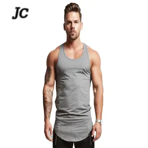 Joychuang grosir spandeks katun Logo kustom pria Gym Singlet