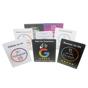 Biểu tượng tùy chỉnh 13.56MHz rewritable lập trình NFC RFID kinh doanh thành viên thẻ cho tiktok <span class=keywords><strong>Google</strong></span> đánh giá tap cho khách sạn - Product Image 3