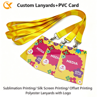 Cordons de cou personnalisés en polyester durable avec logo par sublimation et cartes d'accès PVC sur mesure pour événements, festivals, dirigeants et cartes VIP