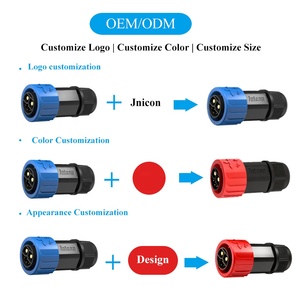 Jnicon M23 konektor betina jantan elektrik 50A/300V soket belah ketupat 2 + 1 + 5 Pin konektor dengan sertifikat TUV/CE/CQC/ROHS/UL - Product Image 2