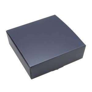 Boîte de rangement pliable bleue 13,5x13,5x5,5 cm, conteneur décoratif - Product Image 1