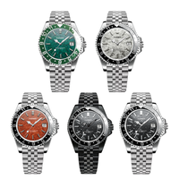 Montres mécaniques personnalisées OEM avec bracelet en acier inoxydable, cadran à aiguilles de 28,5 mm, montre pour homme d'affaires