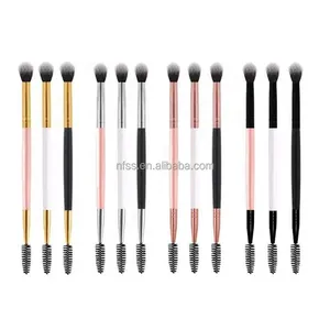 Luxury Wooden Black Gold Lash Cleanser Wands Pikster X Spoolie Hybrid Makeup Brushes Dual End Sided Eyeshadow Mascara Brush