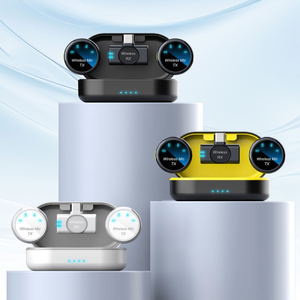 Original Magnetic Digital Mic Wireless Collar Lavalier <b>Microphone</b> for iphone Android Video Recording Interviewing YouTubers - Product Image 4