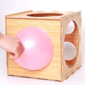 Caja de medición de globos de látex, caja de madera de 9 agujeros para globos, venta al por mayor - Product Image 1