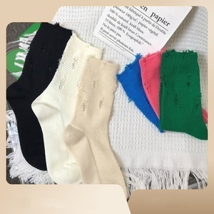 <span class=keywords><strong>Calcetines</strong></span> nuevos para mujer, <span class=keywords><strong>calcetines</strong></span> de mendigo <span class=keywords><strong>rotos</strong></span> de Color sólido, <span class=keywords><strong>calcetines</strong></span> transpirables de absorción de sudor, <span class=keywords><strong>calcetines</strong></span> de algodón de tubo - Product Image 2