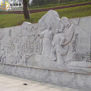 Murales de relieve en piedra Jiahua, arte mural de estilo chino para decoración de interiores - Product Image 5