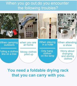 Portable Travel Garment Rack Folding Clothes Rack for Dance,Travel,Camping, Drying, Indoor,Outdoor a Collapsible Clothing Rack - Product Image 6