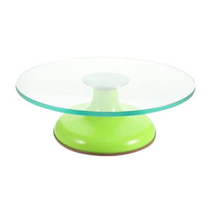 12 Inch Kính Nền Tảng Đôi Thép Không Gỉ Mang Xoay Bảng Bánh Công Cụ Trang Trí Cơ Sở Quay Bánh Bàn Xoay - Product Image 6