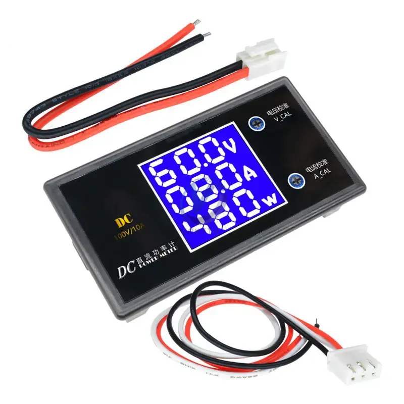 DC 0-100V 10A 12V 24V 36V 1000W LCD תצוגה דיגיטלי מד מתח מד זרם Wattmeter מתח הנוכחי כוח מטר וולט גלאי Tester