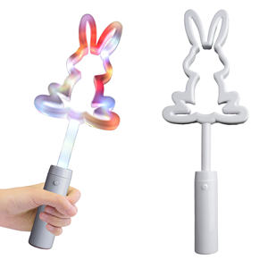 ไม้เรืองแสงรูป<span class=keywords><strong>ไก่</strong></span>กระต่าย 11.5 นิ้ว 18 LED หลายสี ทนทาน ของเล่นเด็ก ของขวัญวันขอบคุณพระเจ้า ฮาโลวีน อีสเตอร์ ของเล่นส่งเสริมการขายสำหรับเด็ก - Product Image 1