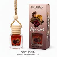Diffuseur de parfum automatique suspendu 8 ml, flacon en verre avec bouchon en bois, désodorisant pour voiture, emballage personnalisé, vente en gros, usine