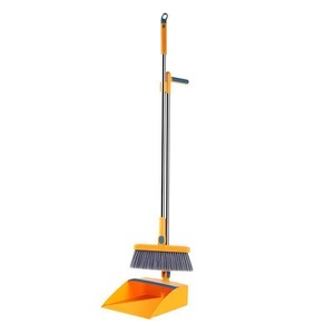 <span class=keywords><strong>2023</strong></span> nuevo juego de escoba plegable para el hogar de interior recogedor pala de basura escoba de barrido de pelo con cabeza de cerdas bolsa empaquetada de palo de acero - Product Image 1