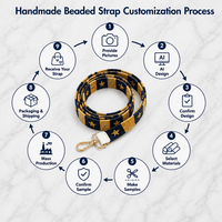 Sangle de sac en perles faites à la main, multi-motifs, personnalisée, pour sac à bandoulière, remplacement, mode estivale, vente en gros OEM