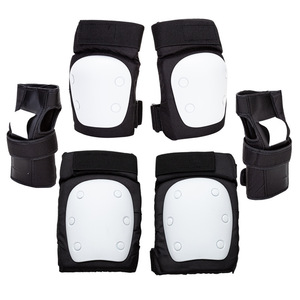 Équipement de protection pour le patinage à roulettes pour adultes et enfants, ensemble de six pièces, genouillères, coudières, protège-mains, absorption des chocs, ajustement universel - Product Image 3