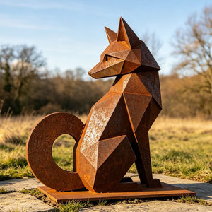 <span class=keywords><strong>Scultura</strong></span> Grande in Acciaio Corten Personalizzata da Fabbrica, <span class=keywords><strong>Scultura</strong></span> Volpe Animale Selvatico in Acciaio Ruggine, <span class=keywords><strong>Scultura</strong></span> Volpe Seduta in Acciaio Ruggine in <span class=keywords><strong>Vendita</strong></span> - Product Image 1