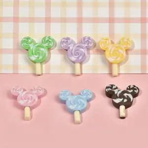 Cartoon Lollipop Resin Charms Resin Lollipop For Decoration