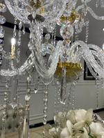 Lustre de salon en verre courbé pour décoration de la maison Luminaire élégant