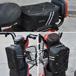 Sac de selle de vélo multifonctionnel 8L pratique PU étanche <span class=keywords><strong>porte</strong></span>-bagages valise taille personnalisable sac de rangement d'équitation - Product Image 5